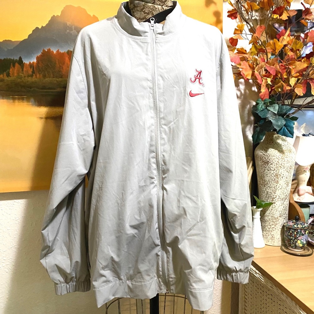 Nike Alabama Crimson Tide Jacket Gorpcore Sport Men 3XL Grey Zip Windbreaker